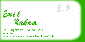 emil makra business card